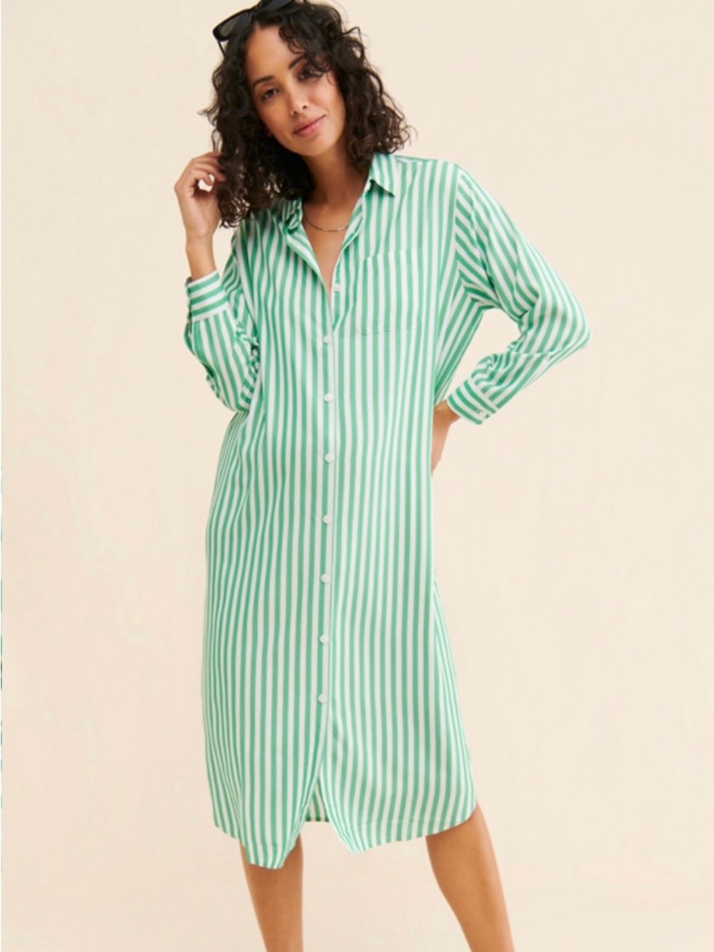 Storq Maternity Relaxed Shirt Dress